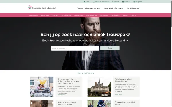 Trouwen in Noord-Holland desktop screenshot