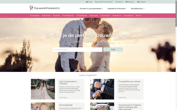 Trouwen in Friesland desktop screenshot