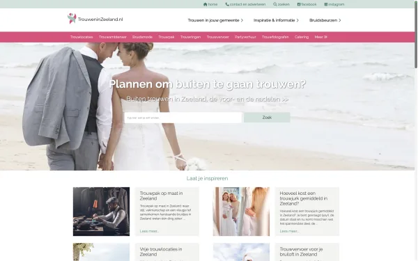 Trouwen in Zeeland desktop screenshot